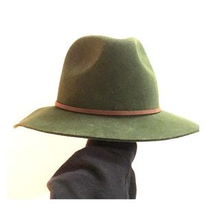 XS Brixton Wide Brim forest green hat